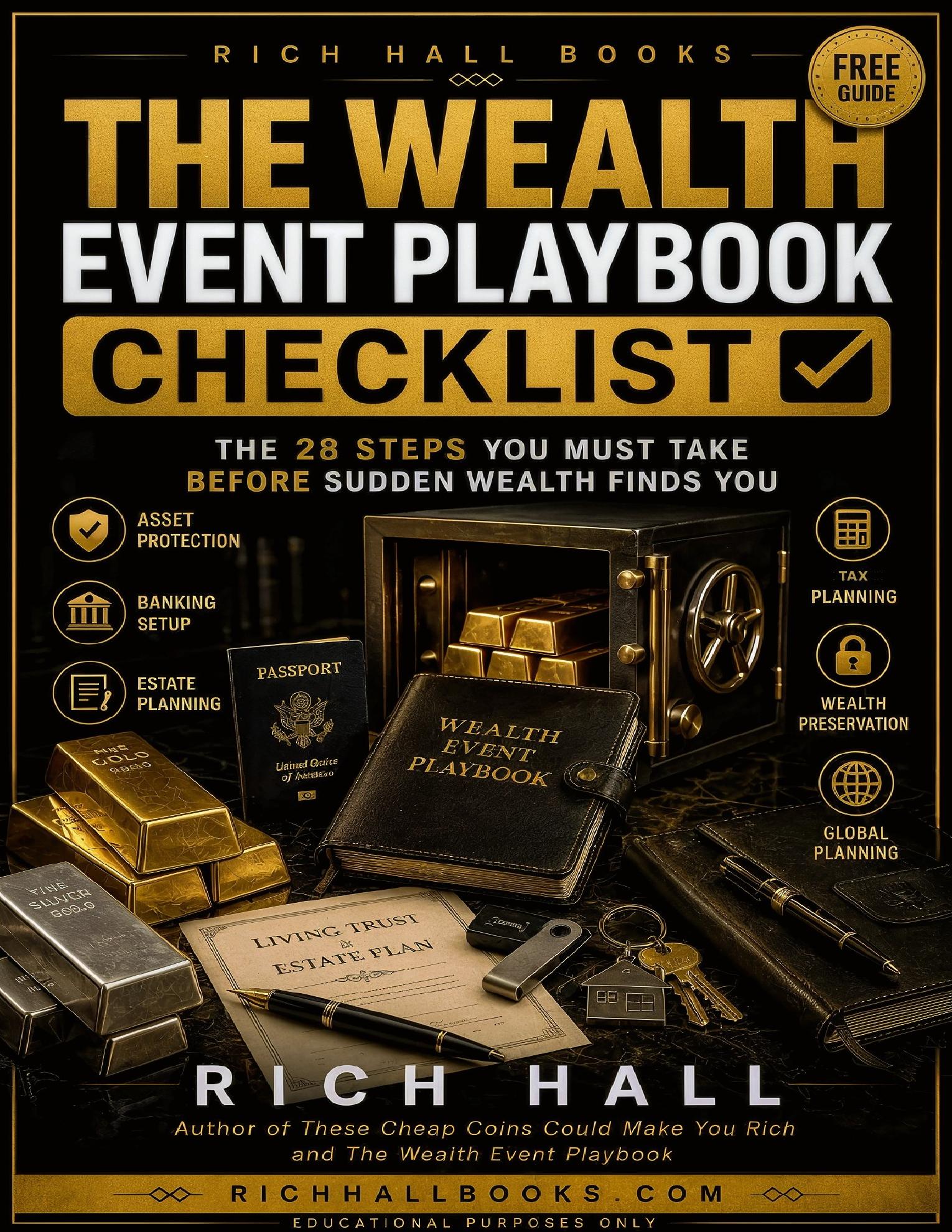 The Wealth Event Playbook Checklist — free PDF cover by Rich Hall