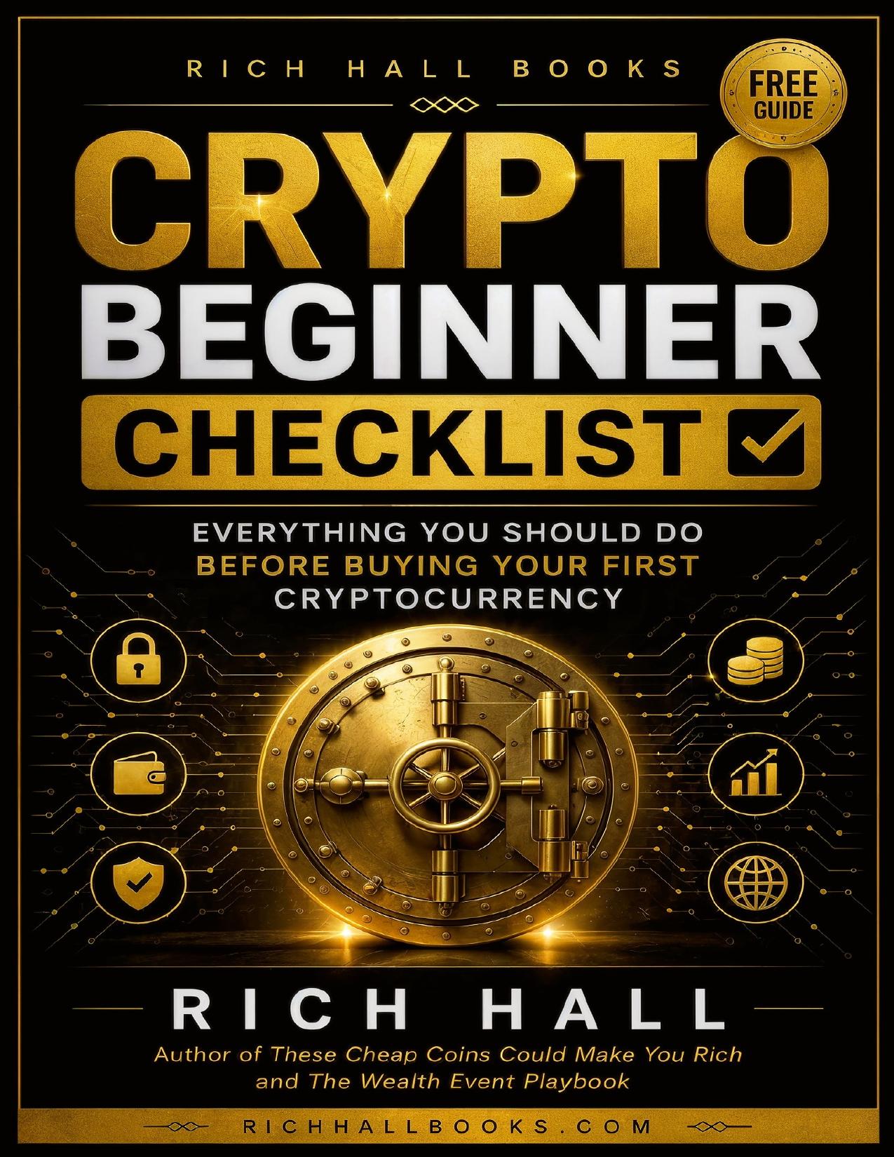 Crypto Beginner Checklist — free PDF cover by Rich Hall
